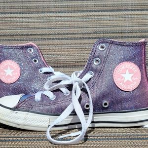 Converse Hightop Purple metallic
